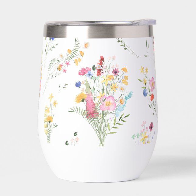  Wildflower Watercolor Floral Pattern (Left)