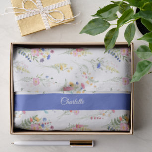  Wildflower Watercolor Floral Pattern Tissue Paper