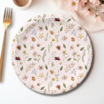 Wildflower Watercolor Floral Spring Baby Shower Paper Plate<br><div class="desc">Are you looking for a beautiful baby shower theme for a mummy-to-be? Check out these Wildflower Floral Spring Baby Shower Paper Plates. They feature a cute wildflower pattern.  We have a whole collection of matching items and party supplies with this wonderful wildflower theme with different options for invites.</div>