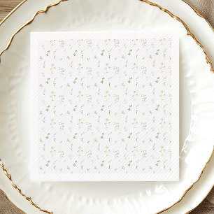 Wildflower Watercolor Floral Spring Summer Napkin