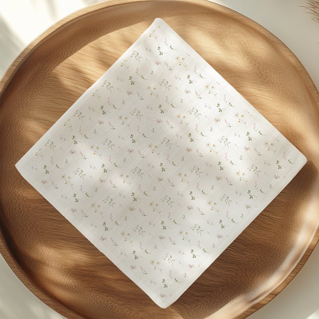 Wildflower Watercolor Floral Spring Summer Napkin (Creator Uploaded)