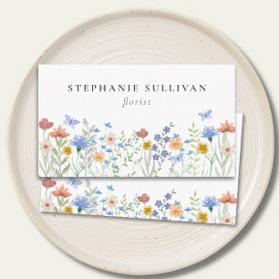 Wildflower Watercolor Florist Business Card