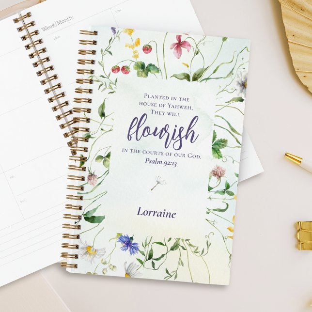 Wildflower Watercolor Scripture Personalised Planner (Creator Uploaded)
