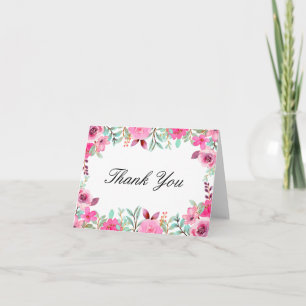 Wildflower Watercolor Thank You Notecard