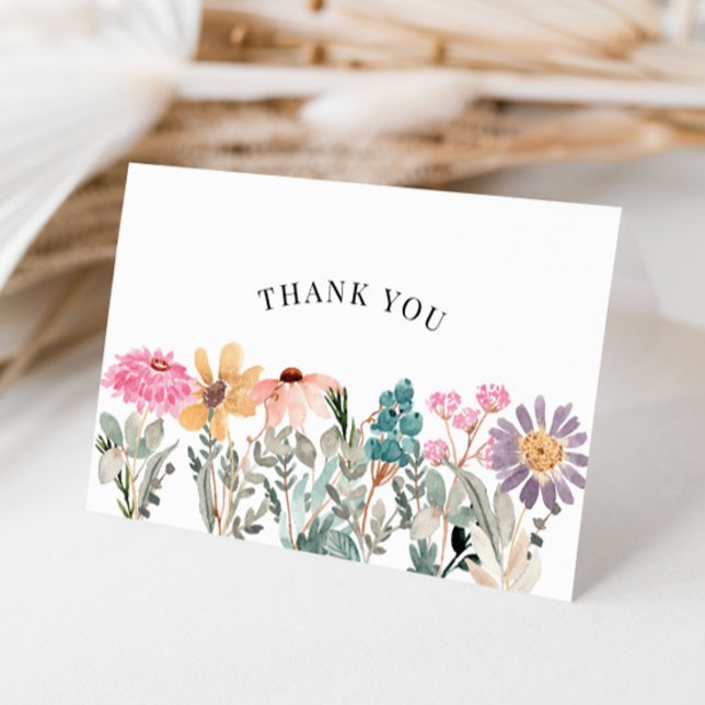 Wildflower Watercolor Thank You Notecard (Creator Uploaded)