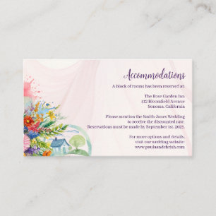 Wildflower Wedding Accommodations Enclosure Card