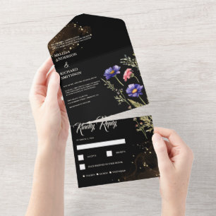 Wildflower Wedding  All In One Invitation