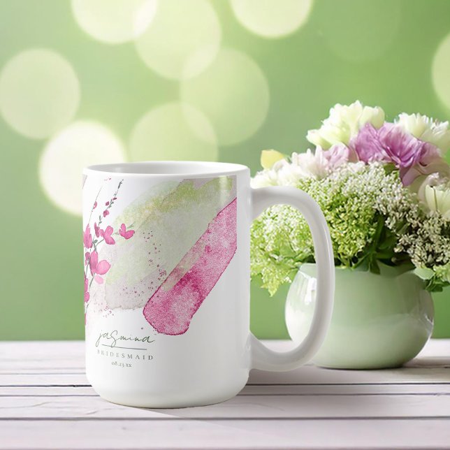 Wildflower Wedding Bridesmaid Fuchsia ID954 Coffee Mug (Creator Uploaded)
