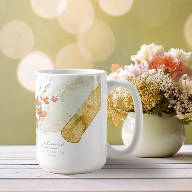 Wildflower Wedding Bridesmaid Gold ID954 Coffee Mug (Creator Uploaded)