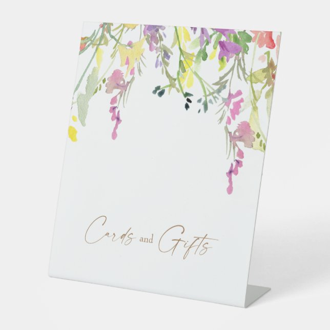 Wildflower Wedding Cards & Gifts Sign (Front)