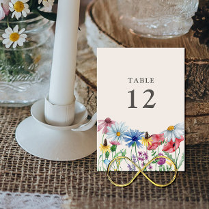 Wildflower Wedding Country Flower Table Number