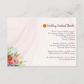 Wildflower Wedding Detail  Enclosure Card