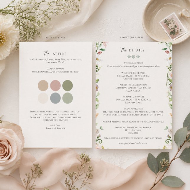 Wildflower Wedding Details & Attire Card (Creator Uploaded)