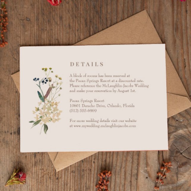 Wildflower Wedding Details Card (Creator Uploaded)