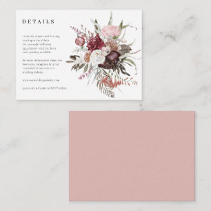 Wildflower Wedding Details Reception Enclosure Car Card