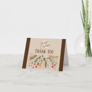 Wildflower Wedding Elegant Pretty Inspirivity Thank You Card