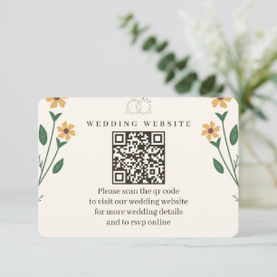 Wildflower Wedding Enclosure Card 