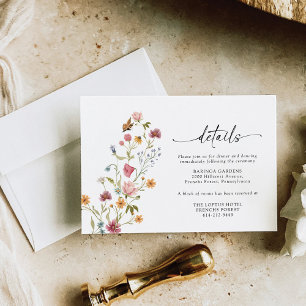 Wildflower Wedding Enclosure Card