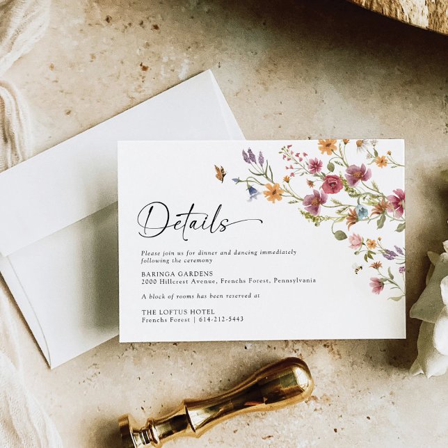 Wildflower Wedding Enclosure Card (Creator Uploaded)