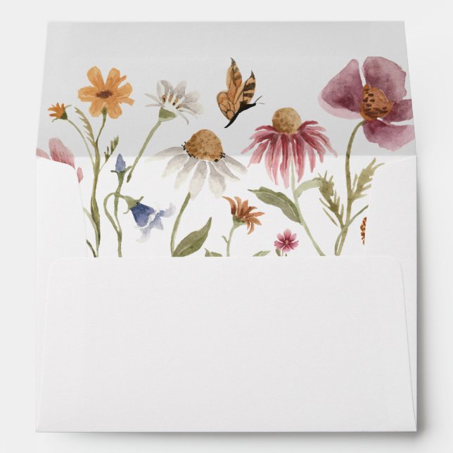 Wildflower Wedding Envelope (Back (Bottom))