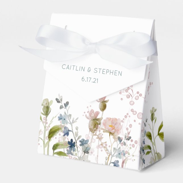 Wildflower Wedding Favour Box (Front Side)