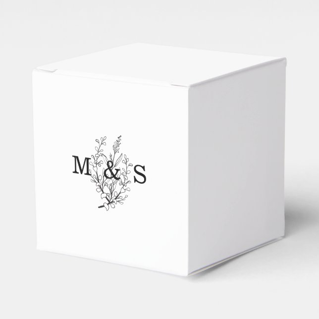 Wildflower Wedding  Favour Box (Front Side)