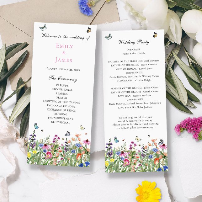 Wildflower Wedding Flat Program Programme (Creator Uploaded)