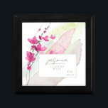 Wildflower Wedding Flower Girl Fuchsia ID954 Gift Box<br><div class="desc">This elegant wedding collection uses a striking colour palette, including fuchsia fedora, lime green and cotton candy pink, to create matching stationery and party supplies for your special day. Watercolor florals and sparkling paint strokes provide eye-catching backgrounds. The keepsake box, shown here for a flower girl, can also be used...</div>