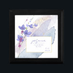 Wildflower Wedding Flower Girl Peri ID954 Gift Box<br><div class="desc">This elegant wedding collection uses a striking colour palette including periwinkle, plum and soft blues to create matching stationery and party supplies for your special day. Watercolor florals and sparkling paint strokes provide eye-catching backgrounds. The keepsake box, shown here for a flower girl, can also be used for any other...</div>