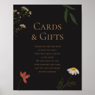 Wildflower Wedding Gifts and Cards Sign