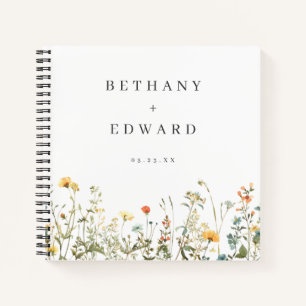 Wildflower Wedding Guest Book