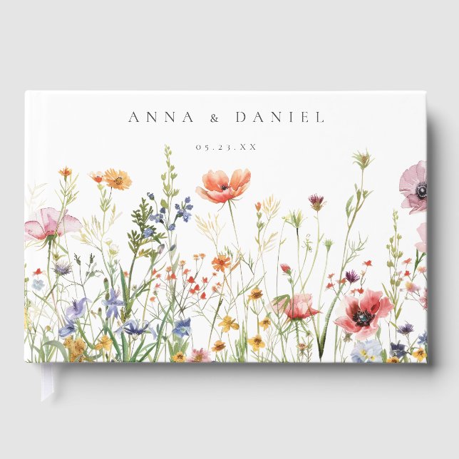Wildflower Wedding Guest Book (Front)