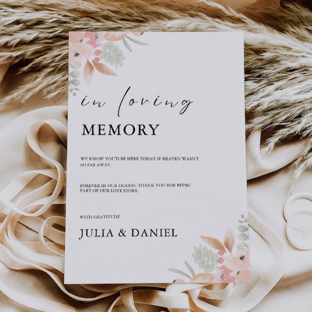 Wildflower Wedding In Loving Memory Sign,  Invitation (Wildflower Wedding In Loving Memory Sign, Invitation)