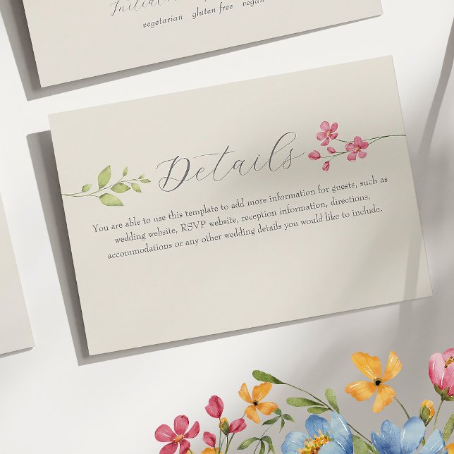 Wildflower Wedding Information Card (Creator Uploaded)