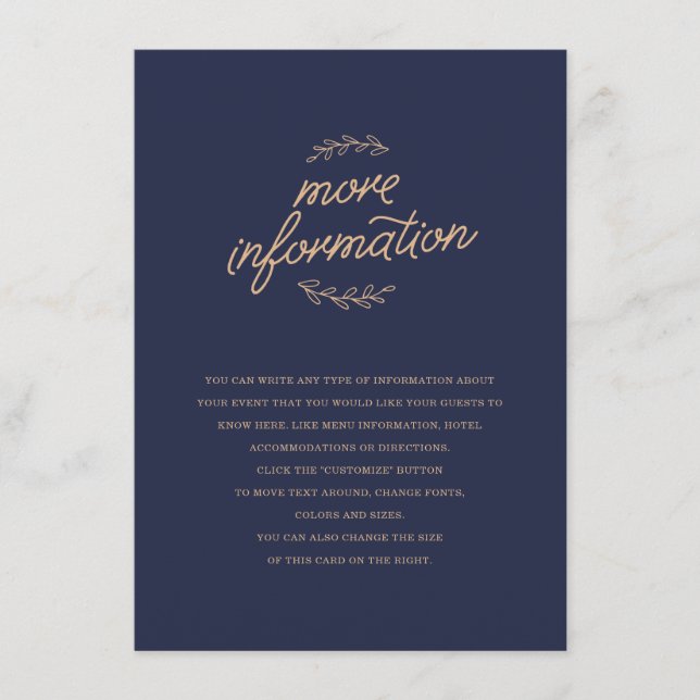 Wildflower Wedding Insert (Front)