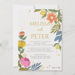  Wildflower Wedding Invitation