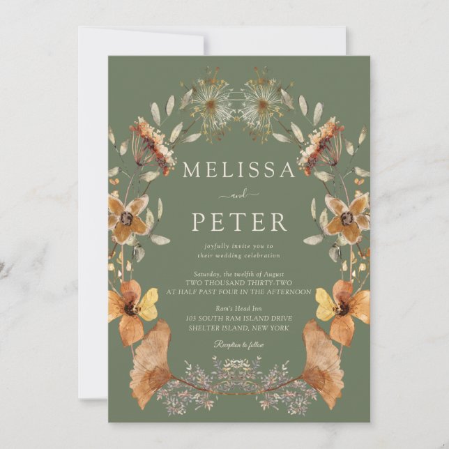Wildflower Wedding Invitation (Front)