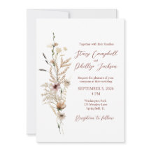 Wildflower Wedding Invitation