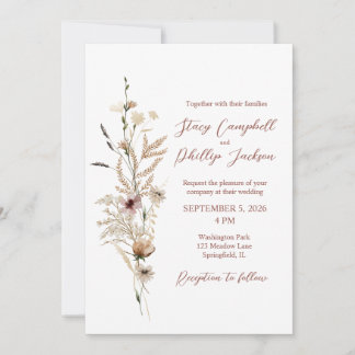 Wildflower Wedding Invitation