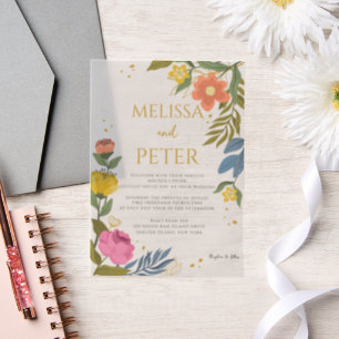 Wildflower Wedding Invitation