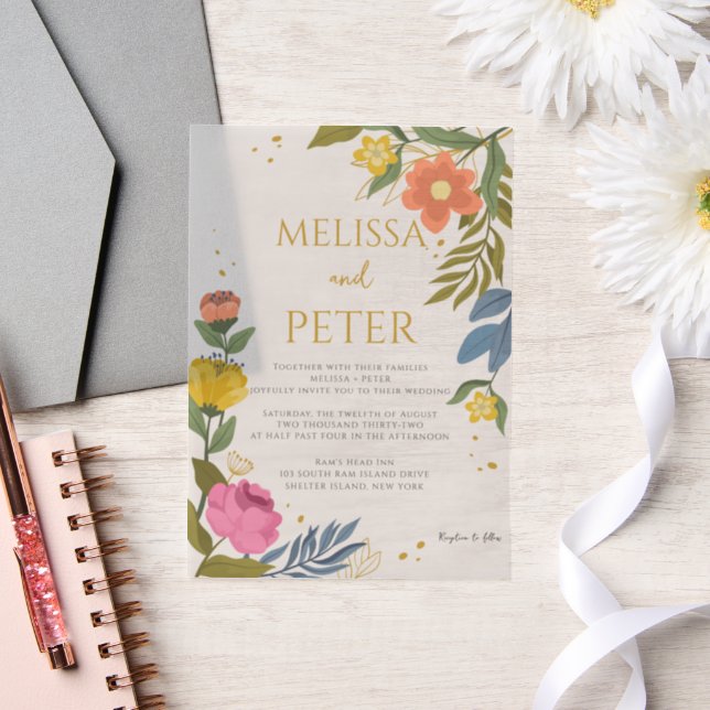  Wildflower Wedding Invitation (Wedding)