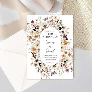 Wildflower Wedding invitation