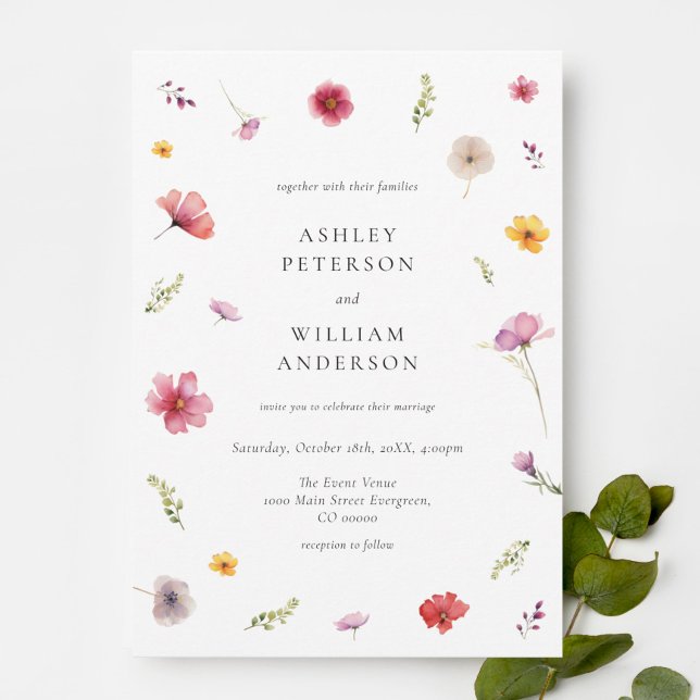 Wildflower Wedding  Invitation (Creator Uploaded)