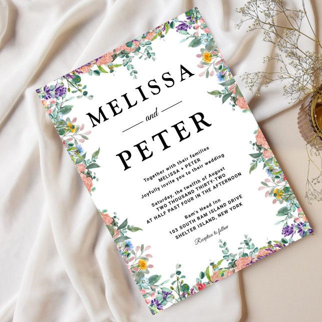 Wildflower Wedding Invitation (Creator Uploaded)