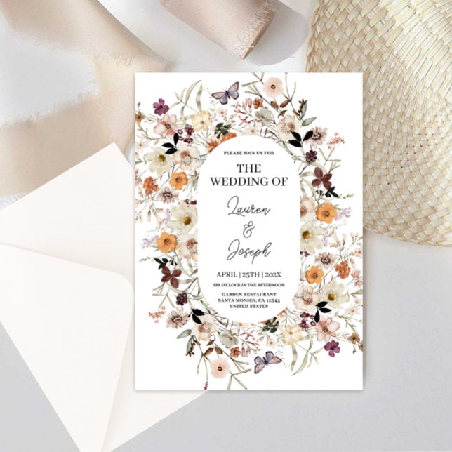 Wildflower Wedding invitation (Creator Uploaded)