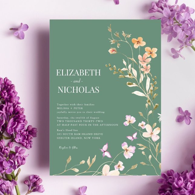  Wildflower  Wedding  Invitation (Creator Uploaded)