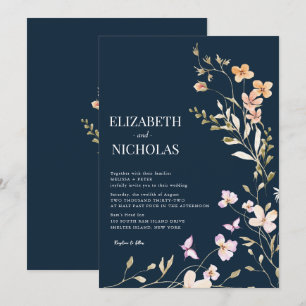 Wildflower Wedding Invitation
