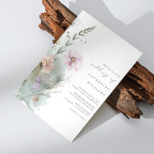Wildflower Wedding Invitation | Elegant Watercolor