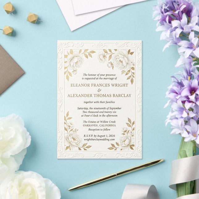 Wildflower Wedding Invitation Template | (Insitu (Wedding))