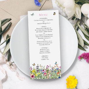 Wildflower Wedding Menu